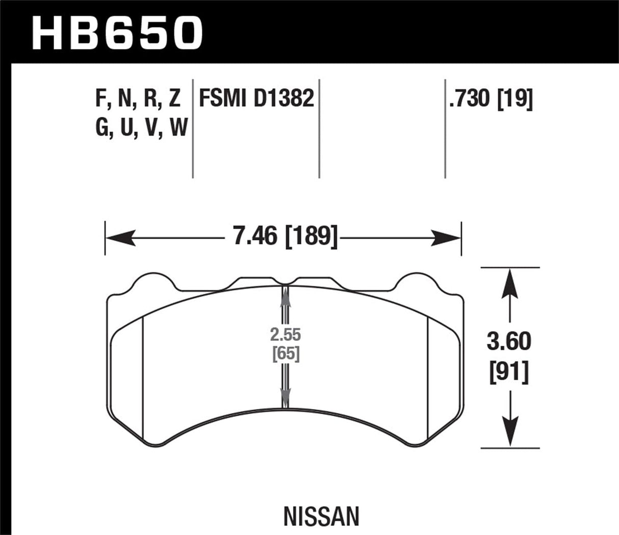 Hawk 09-11 Corvette Z06/09-13 0ZR-1 (w/Carbon Ceramic Brakes & Iron Rotors) Front DTC-70 Brake Pads (NLA)
