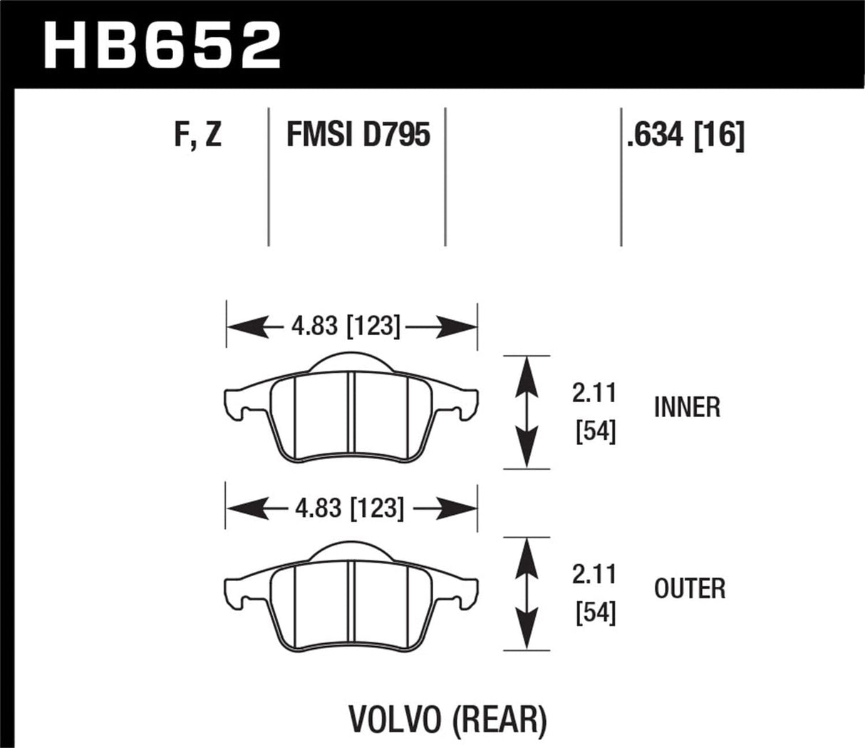 Hawk Performance Ceramic Street Brake Pads (NLA)