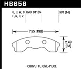Hawk 06-13 Chevrolet Corvette Z06 DTC-30 Race Front Brake Pads