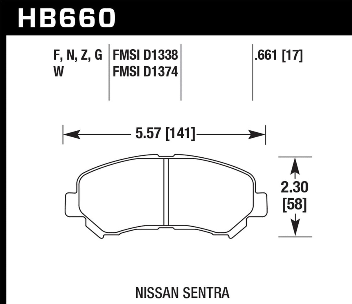 Hawk 09-10 Nissan Maxima / 08-10 Rogue / 07-09 Sentra SE-R / 10 Sentra SE-R M/T HP+ Autocross Fron