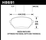 Hawk 06-13 Chevrolet Corvette Z06 DTC-60 Race Front Brake Pads (One Piece)