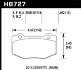 Hawk BMW 135i DTC-30 Race Rear Brake Pads