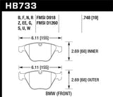 Hawk 11-13 BMW Z4 sDrive35is HPS 5.0 Street Front Brake Pads