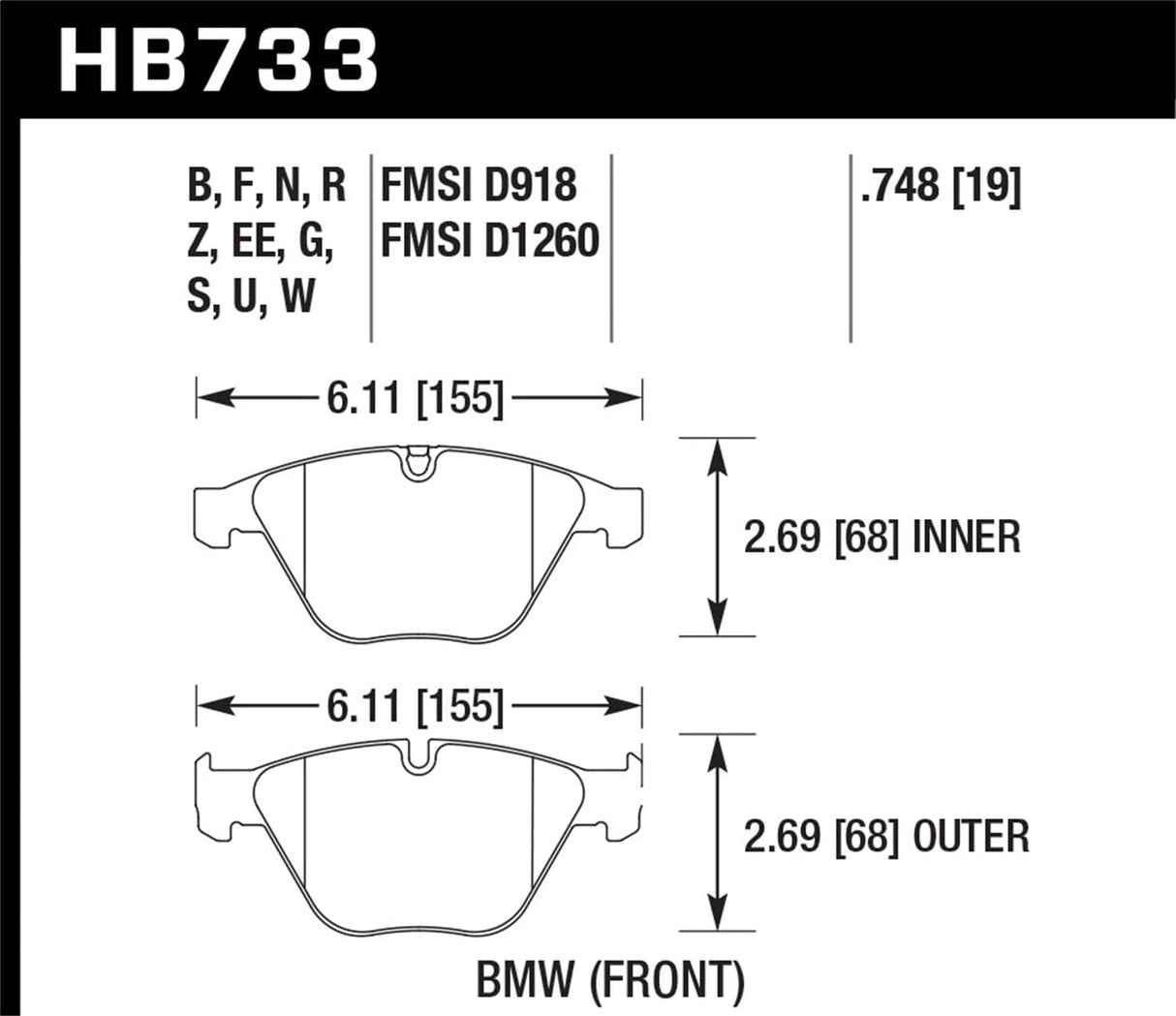 Hawk DTC-80 2000 Ford Mustang SVT Cobra R 5.4L Front Race Brake Pads