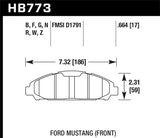 Hawk 15-17 Ford Mustang Brembo Package DTC-60 Front Brake Pads