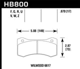 Hawk Wilwood 15mm DTC-30 Race Brake Pads