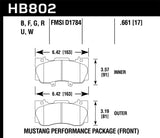 Hawk 15-17 Ford Mustang Brembo Package DTC-70 Front Brake Pads