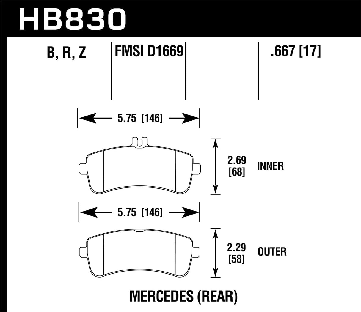 Hawk 13-16 Mercedes-Benz SL63 AMG/SL65 AMG HPS 5.0 Rear Brake Pads (NLA)
