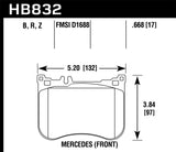 Hawk 14-17 Mercedes-Benz S550 / 13-15 Mercedes-Benz SL550 Sport HPS 5.0 Front Brake Pads (NLA)