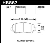 Hawk 13-16 Mazda CX-5 LTS Front Brake Pads