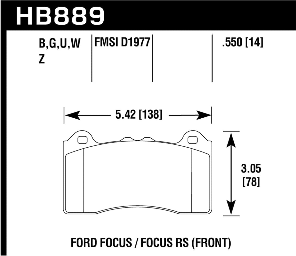Hawk 2016 Audi S3 DTC-30 Front Brake Pads