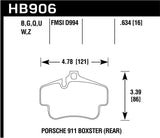 Hawk 02-06 Acura RSX / 02-11 Honda Civic Si / 00-09 S2000 DTC-70 Race Rear Brake Pads