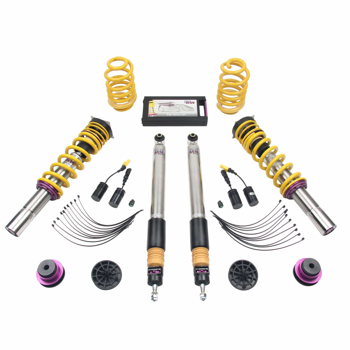 KW V3 Coilover Kit Bundle - Audi A4 (B9) Sedan 2WD with electronic dampers