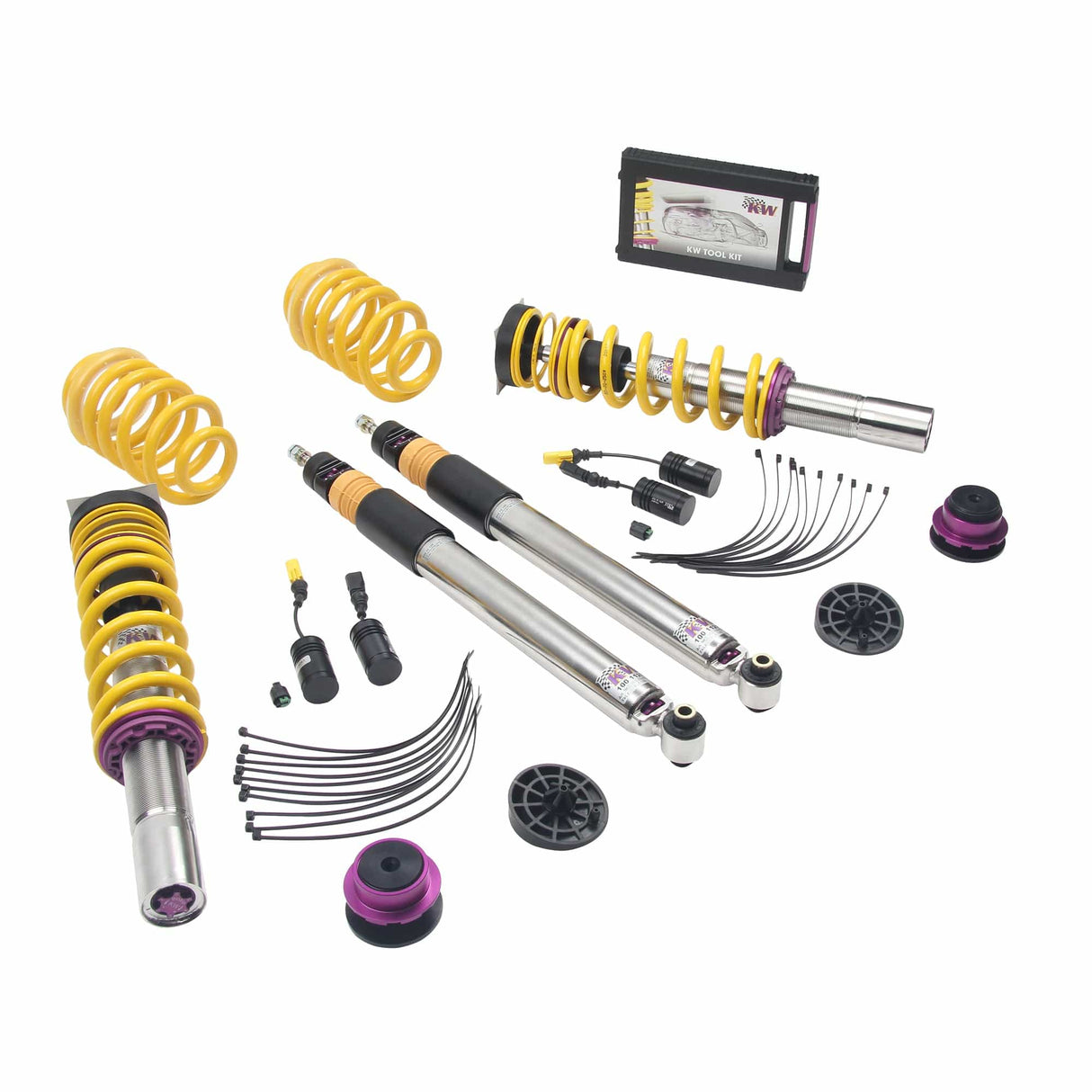 KW V3 Coilover Kit Bundle - Audi A4 (B9) Sedan 2WD with electronic dampers