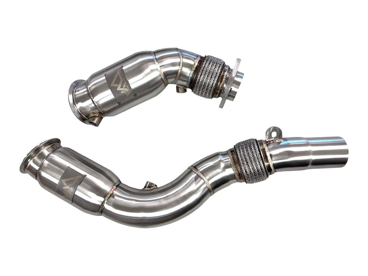 MAD US S55 Catted Downpipes M2C M3 M4 W/ Flex Section