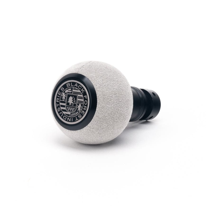 BFI Heavy Weight Shift Knob GS2 Silver Gray Alcantara / Black Anodized (Threaded)