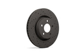 Hawk Talon 2003 Chrysler Town Country Rear Drum Drilled and Slotted Front Brake Rotor Set
