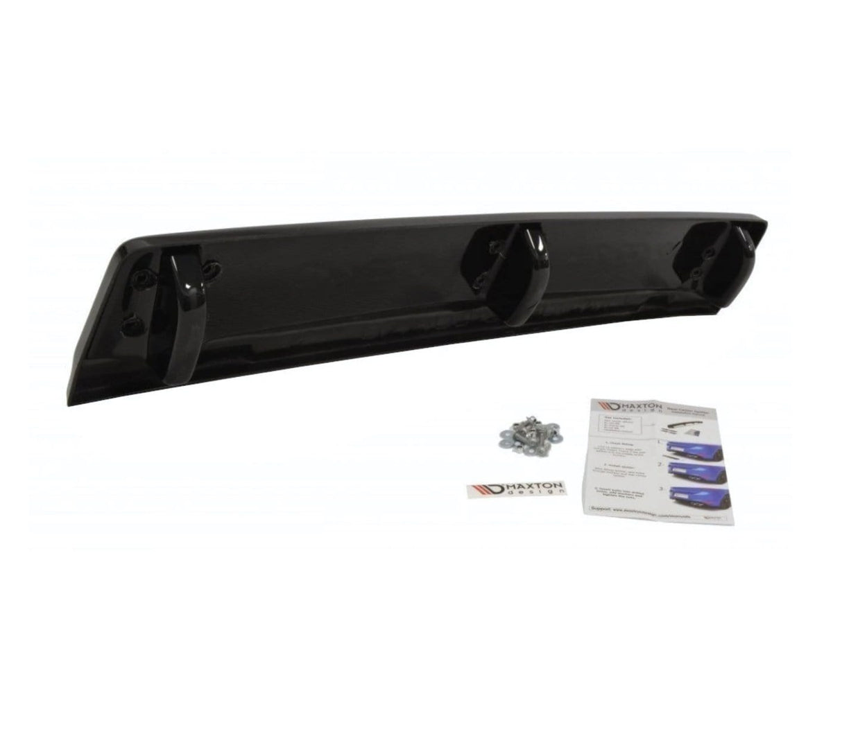 Maxton Design Gloss Black Central Rear Splitter | Volkswagen Mk7 Golf R