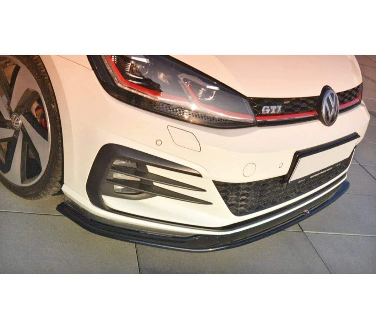 Maxton Design Gloss Black V2 Front Splitter | Volkswagen GTI Mk7.5