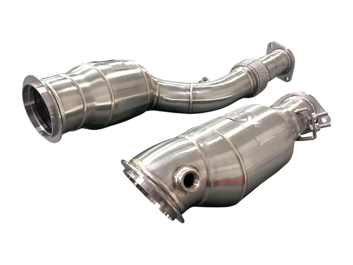 MAD BMW S58 Catted Downpipes M3 M4 G80 G82 G83 W/ No CEL Guarantee & Flex Section