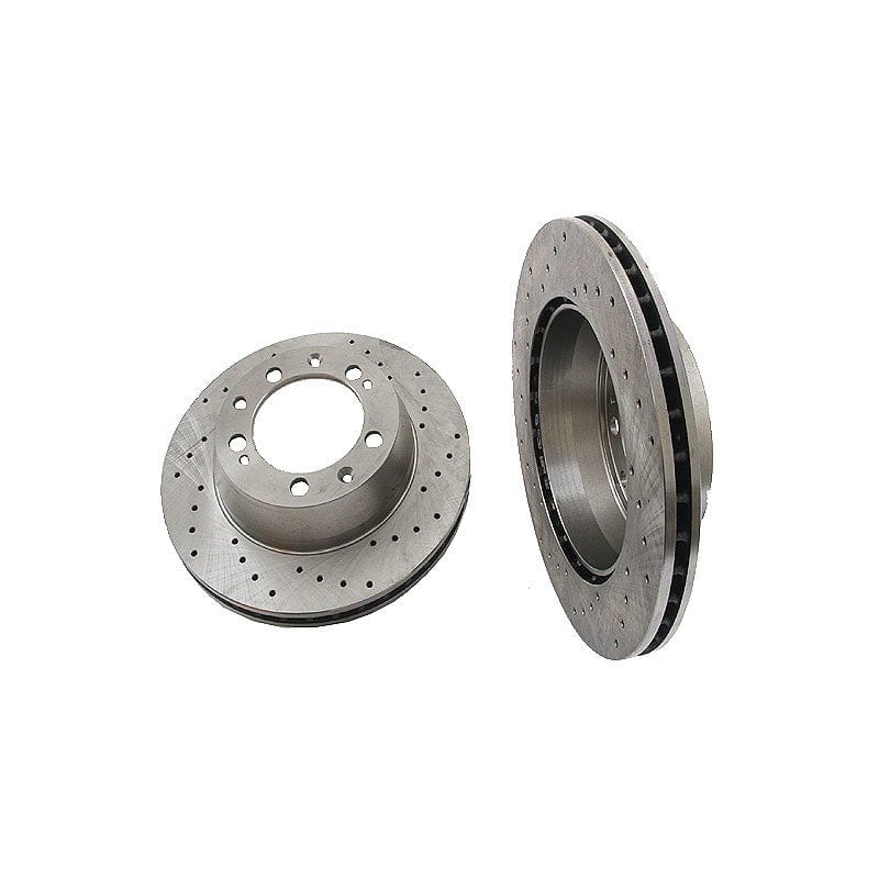 Rear Sport Cross Drilled Rotor Set (299x24mm) - Porsche / 928 / 944 Turbo