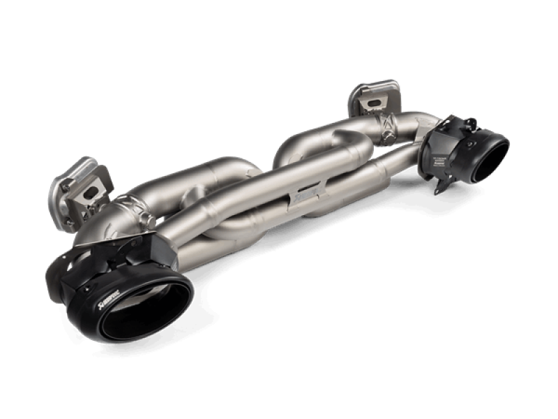 Akrapovic Porsche 911 Turbo/Turbo S (992.1) Slip-On Race Line (Titanium) w/Black Titanium Tips
