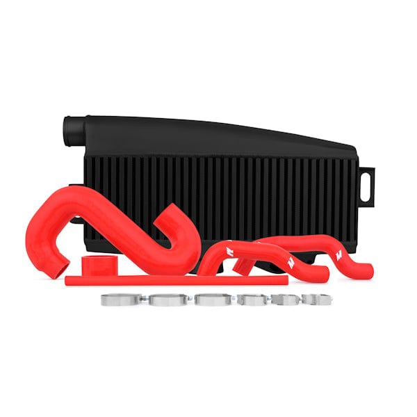 Mishimoto Subaru WRX/STI Perf. Top-Mount Intercooler Kit (black w/ red pipes), 2002-2007