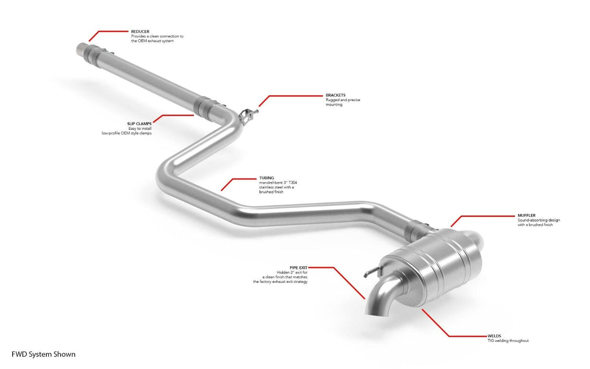 APR Catback Exhaust System - VW / Mk2 Tiguan (FWD)