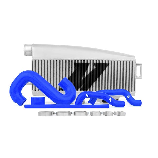Mishimoto Subaru WRX/STI Perf. Top-Mount Intercooler Kit (silver w/ blue pipe), 2002-2007