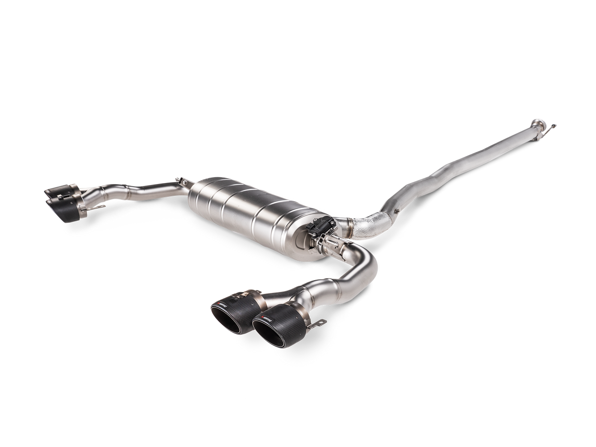 Akrapovic Evolution Line Cat Back (Titanium) w/ Carbon Fiber Tips - Mercedes AMG CLA 45 / 45 S (C118)
