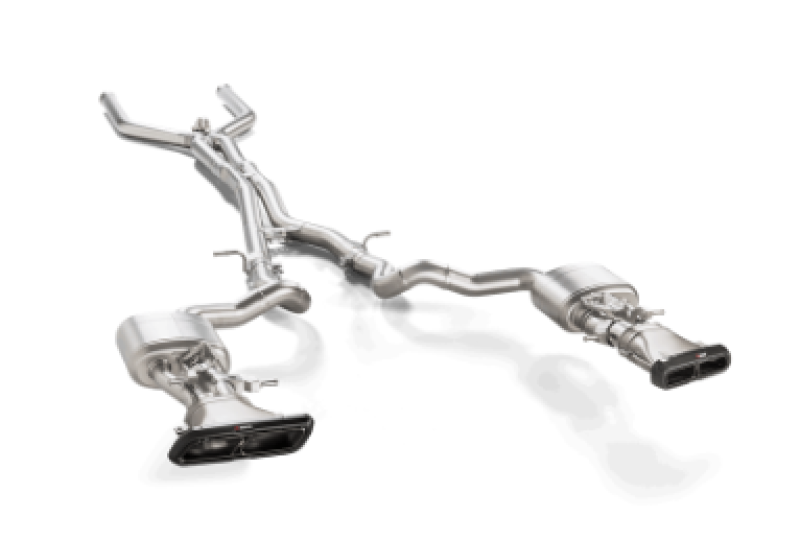 Akrapovic 2018 Mercedes Benz E63 Evolution Line (Titanium) & Link Pipe w/ Matte Carbon Fiber Tips