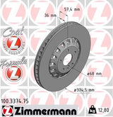 Front Brake Disc Set (375x36) - Audi / C8 A7 / 4M / Q7 / Q8 & More