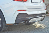 Maxton Design Central Rear Splitter BMW X4 M-Package (With A Vertical Bar)