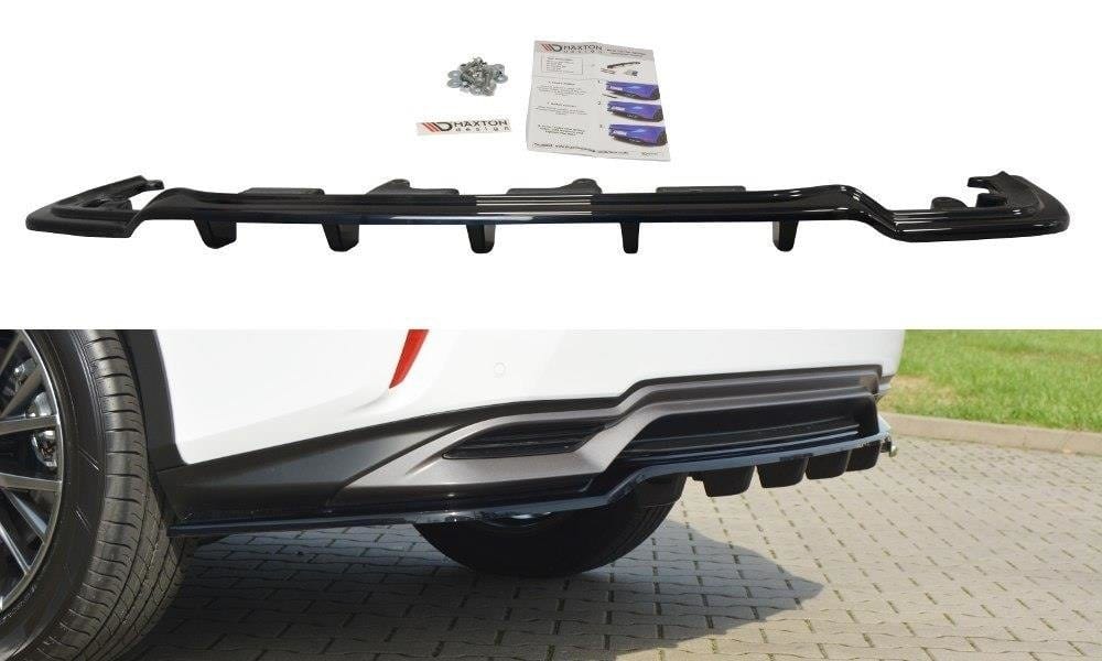 Maxton Design Central Rear Splitter Lexus Rx Mk4 H (With Vertical Bars)