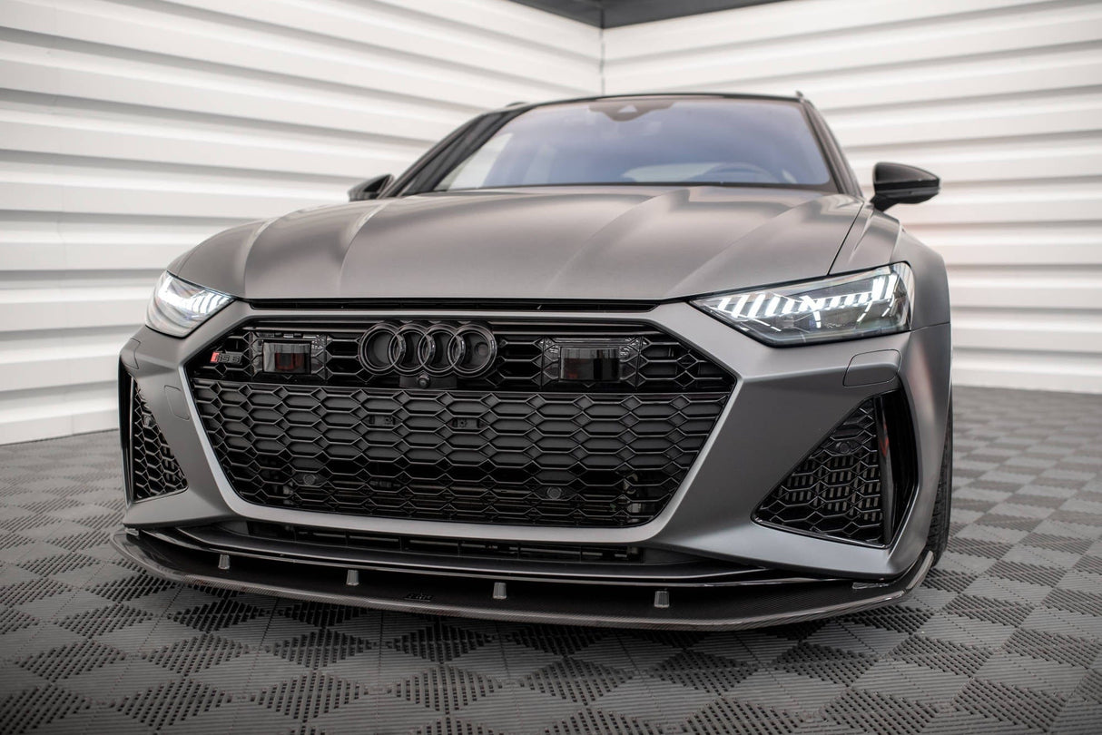 Maxton Design Carbon Fiber Front Splitter - Audi / C8 / RS6 / RS7