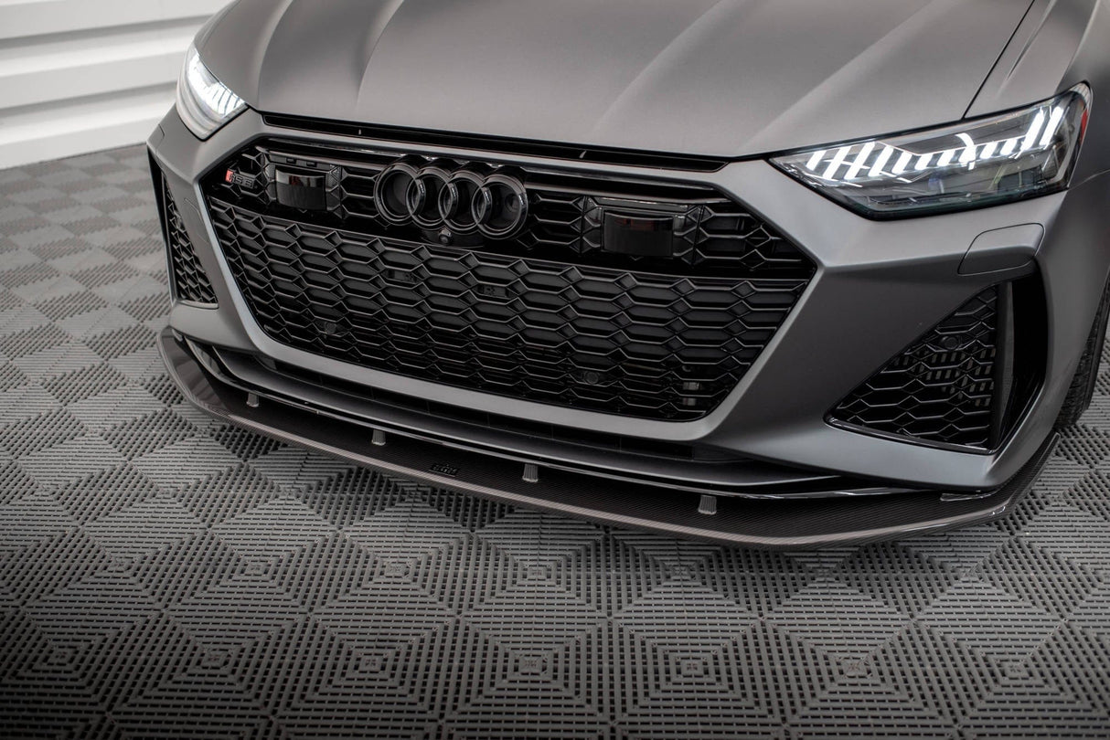 Maxton Design Carbon Fiber Front Splitter - Audi / C8 / RS6 / RS7