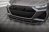 Maxton Design Carbon Fiber Front Splitter - Audi / C8 / RS6 / RS7