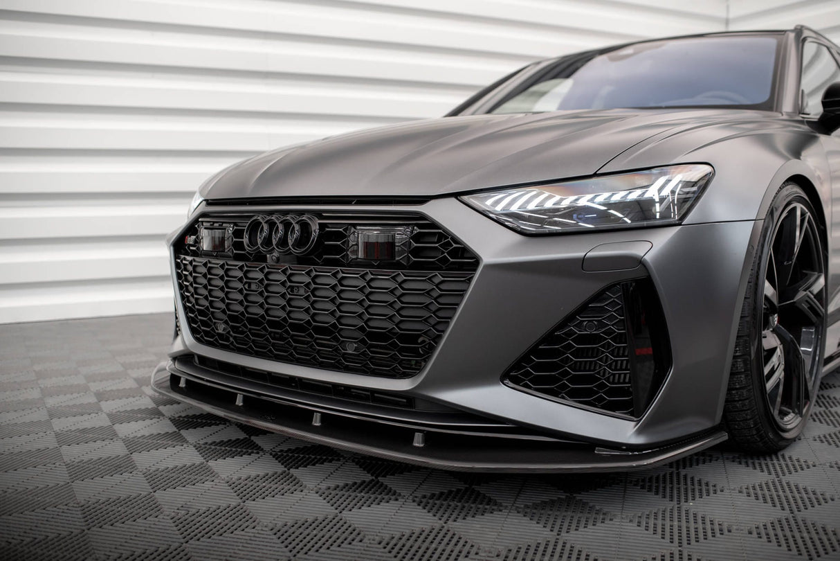 Maxton Design Carbon Fiber Front Splitter - Audi / C8 / RS6 / RS7