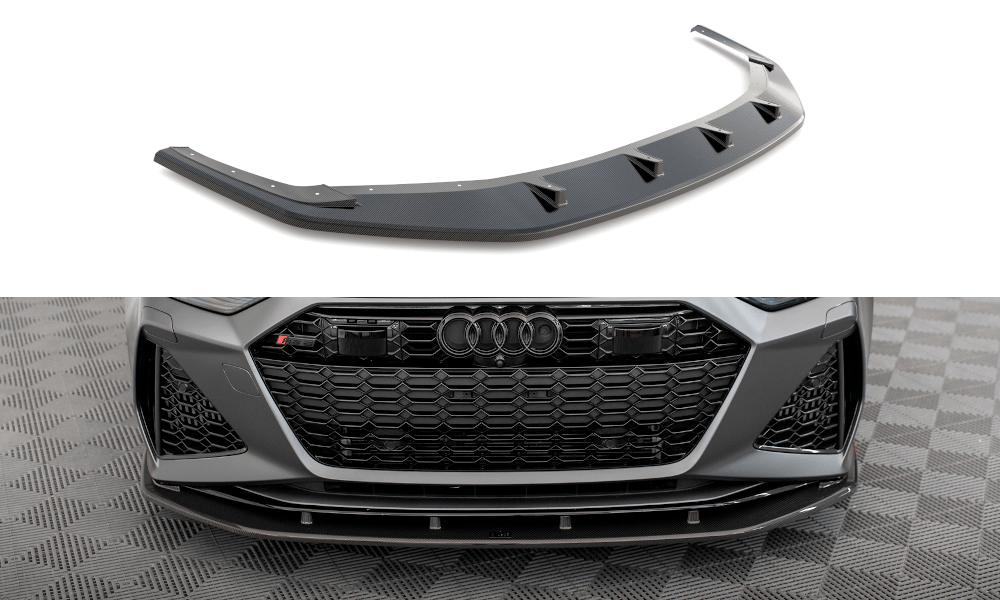 Maxton Design Carbon Fiber Front Splitter - Audi / C8 / RS6 / RS7