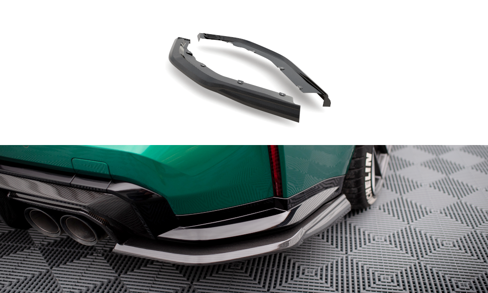 Maxton Design Carbon Fiber Rear Side Splitters BMW M3 G80 (Set For Diffuser Only)
