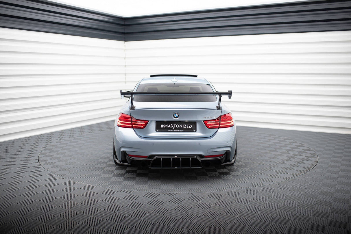 Maxton Design Carbon Spoiler With External Brackets Uprights BMW 4 F32 / 4 F32 M-Pack Coupe