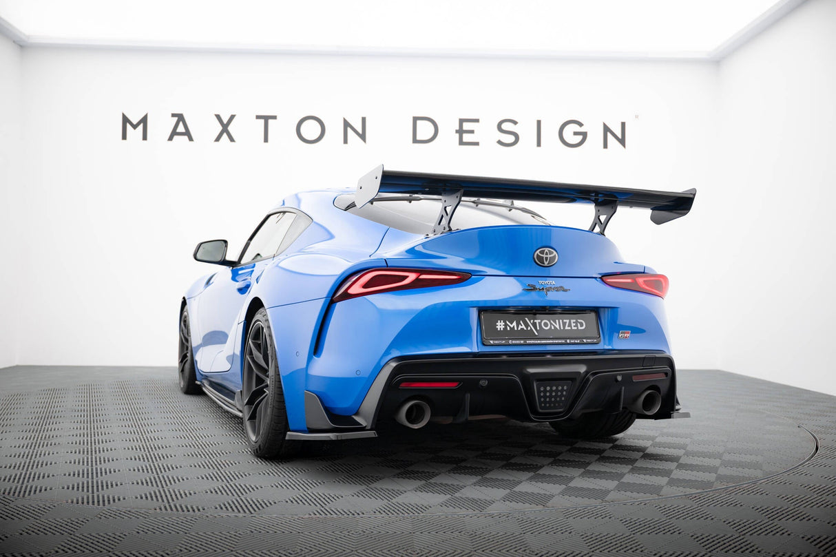 Maxton Design Carbon Spoiler With External Brackets Uprights Toyota Supra Mk5