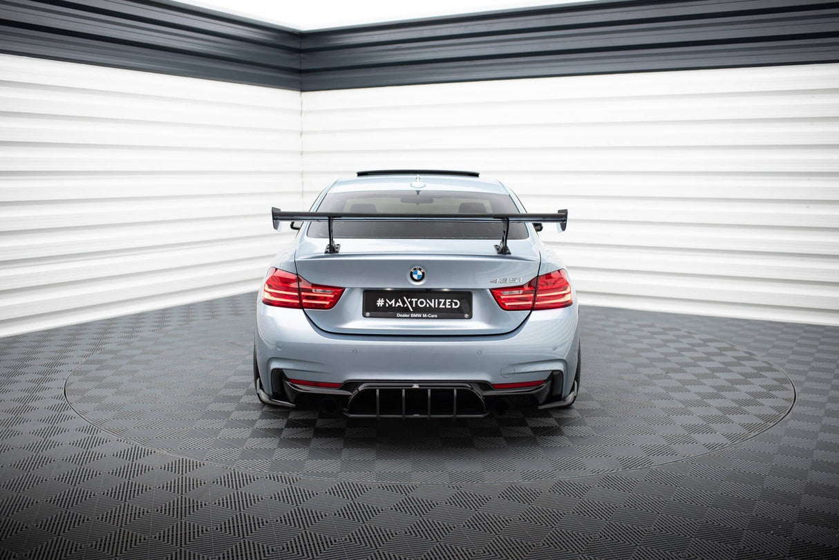Maxton Design Carbon Spoiler With Internal Brackets Uprights BMW 4 F32 / 4 F32 M-Pack Coupe