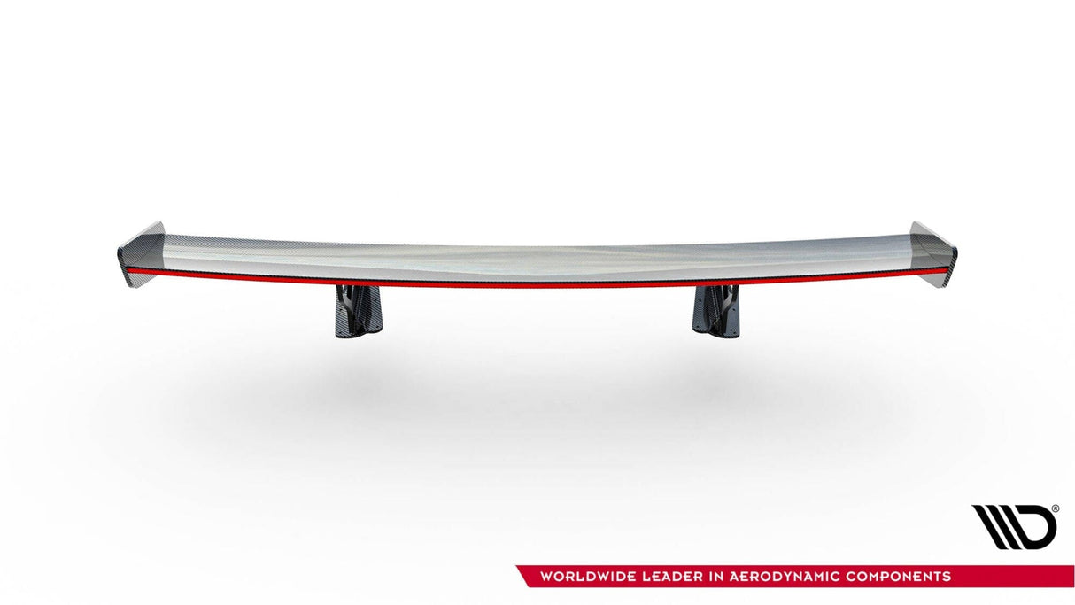 Maxton Design Carbon Spoiler With Internal Brackets Uprights + LED Chevrolet Corvette Stingray / Grand Sport C7