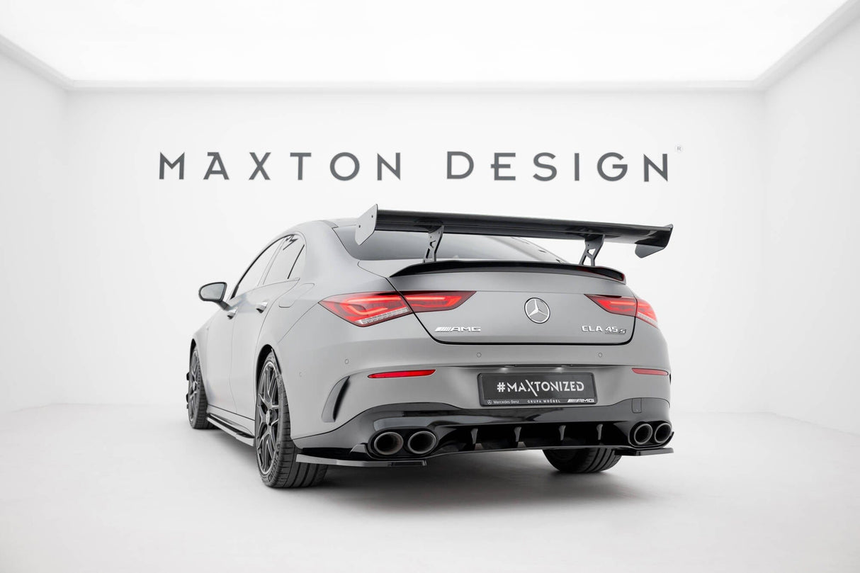 Maxton Design Carbon Spoiler With Internal Brackets Uprights Mercedes-Benz Cla Coupe C118