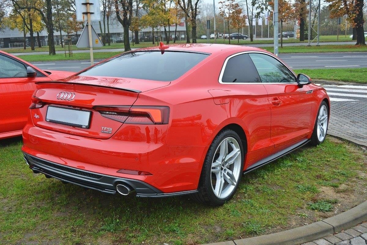 Maxton Design Central Rear Splitter Audi A5 S-Line F5 Coupe / Sportback (With Vertical Bars)