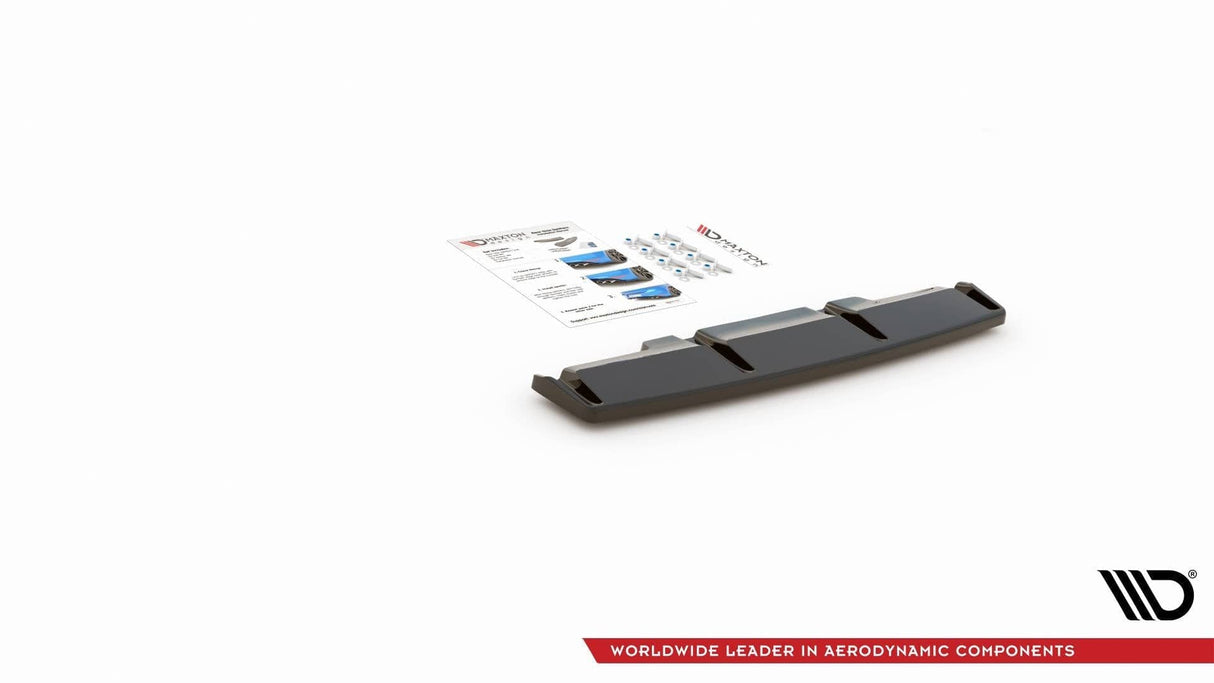 Maxton Design Central Rear Splitter - VW Golf R Mk8