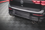 Maxton Design Central Rear Splitter - VW Golf R Mk8