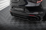 Maxton Design Central Rear Splitter (With Vertical Bars) Alfa Romeo Stelvio Quadrifoglio Mk1