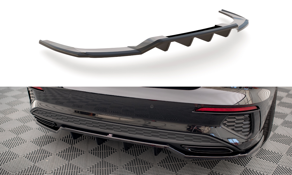 Maxton Design Central Rear Splitter (With Vertical Bars) Audi A3 S-Line Sedan 8Y